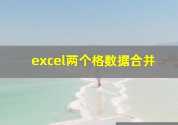 excel两个格数据合并