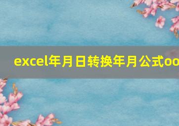 excel年月日转换年月公式oo