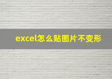 excel怎么贴图片不变形