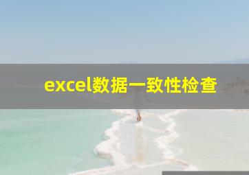 excel数据一致性检查