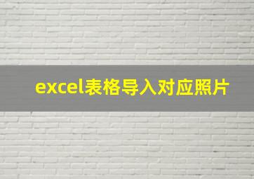 excel表格导入对应照片