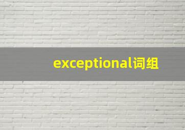 exceptional词组