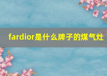 fardior是什么牌子的煤气灶