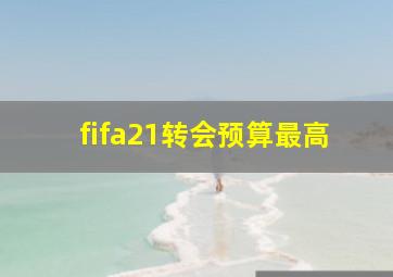 fifa21转会预算最高