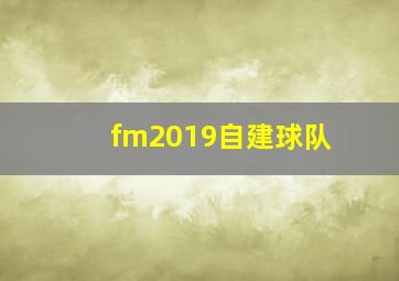 fm2019自建球队