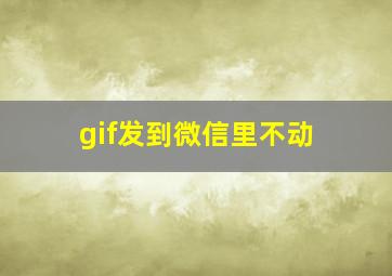 gif发到微信里不动