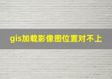 gis加载影像图位置对不上