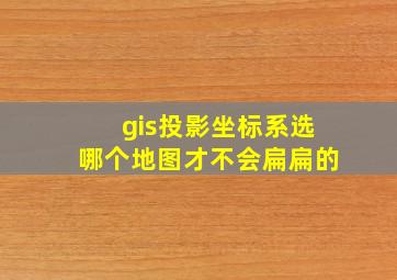 gis投影坐标系选哪个地图才不会扁扁的