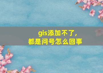 gis添加不了,都是问号怎么回事