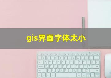 gis界面字体太小