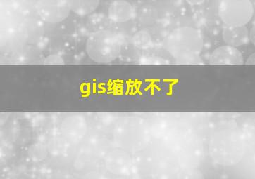 gis缩放不了