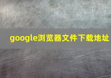 google浏览器文件下载地址