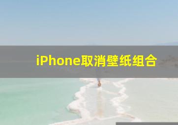 iPhone取消壁纸组合