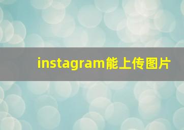 instagram能上传图片