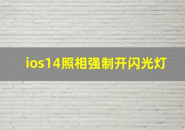 ios14照相强制开闪光灯