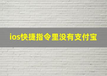 ios快捷指令里没有支付宝