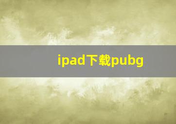 ipad下载pubg