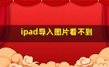 ipad导入图片看不到