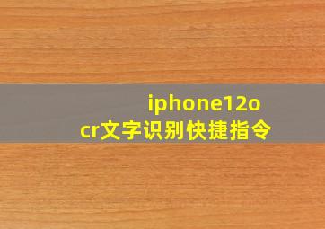 iphone12ocr文字识别快捷指令