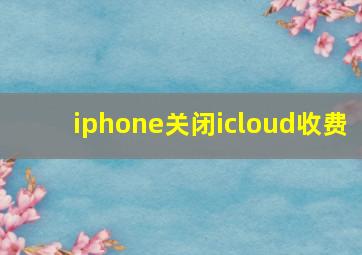 iphone关闭icloud收费