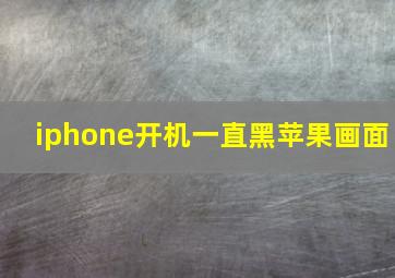 iphone开机一直黑苹果画面