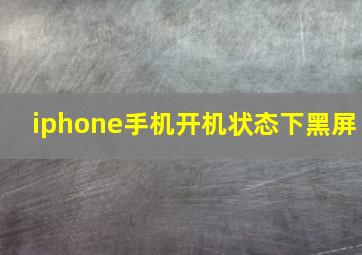 iphone手机开机状态下黑屏