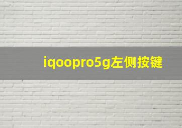 iqoopro5g左侧按键