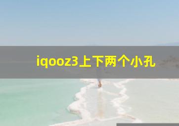 iqooz3上下两个小孔