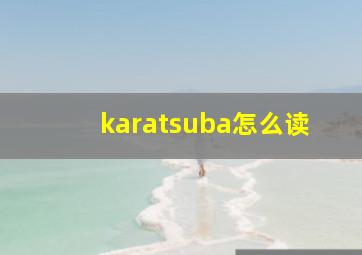 karatsuba怎么读