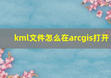 kml文件怎么在arcgis打开