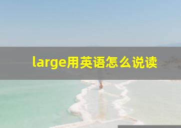 large用英语怎么说读