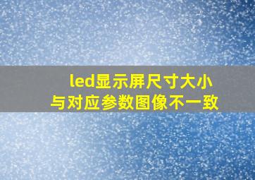 led显示屏尺寸大小与对应参数图像不一致