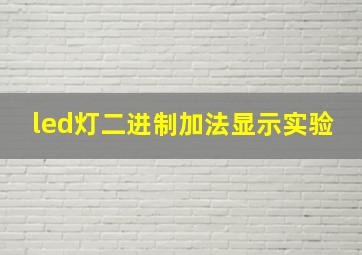 led灯二进制加法显示实验