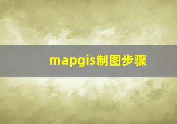 mapgis制图步骤