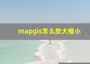 mapgis怎么放大缩小