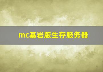 mc基岩版生存服务器