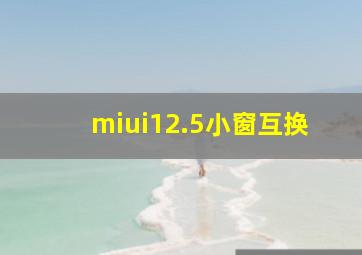 miui12.5小窗互换