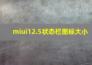 miui12.5状态栏图标大小