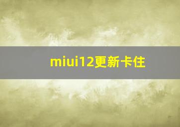 miui12更新卡住