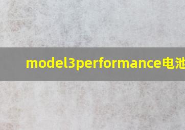 model3performance电池容量