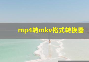 mp4转mkv格式转换器