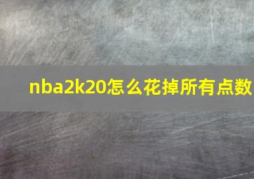 nba2k20怎么花掉所有点数