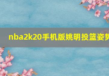 nba2k20手机版姚明投篮姿势