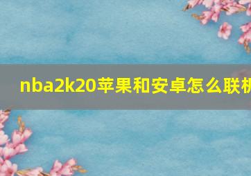 nba2k20苹果和安卓怎么联机