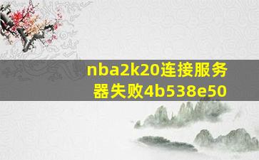 nba2k20连接服务器失败4b538e50