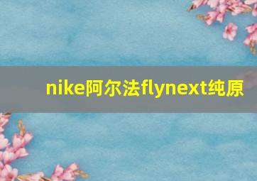 nike阿尔法flynext纯原