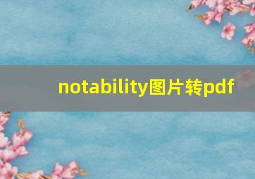 notability图片转pdf