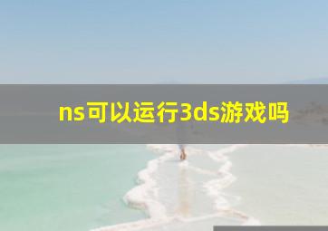 ns可以运行3ds游戏吗