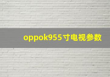 oppok955寸电视参数