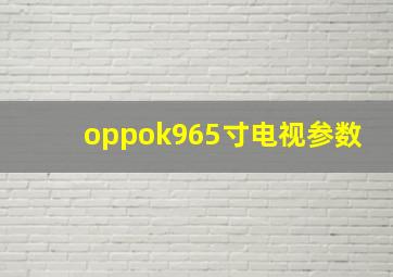 oppok965寸电视参数